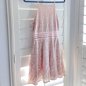 **Blush Lace Floral Dress by City Studio - Size 7 (Girls)** 🌸